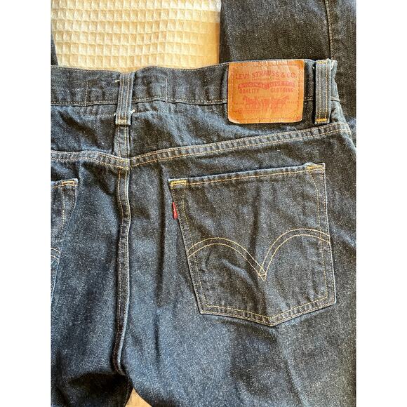 Levi's Y2K Style Skinny 511 Dark Wash 100% Cotton Mens Jeans 36W/32L Retro Denim - Picture 3 of 13